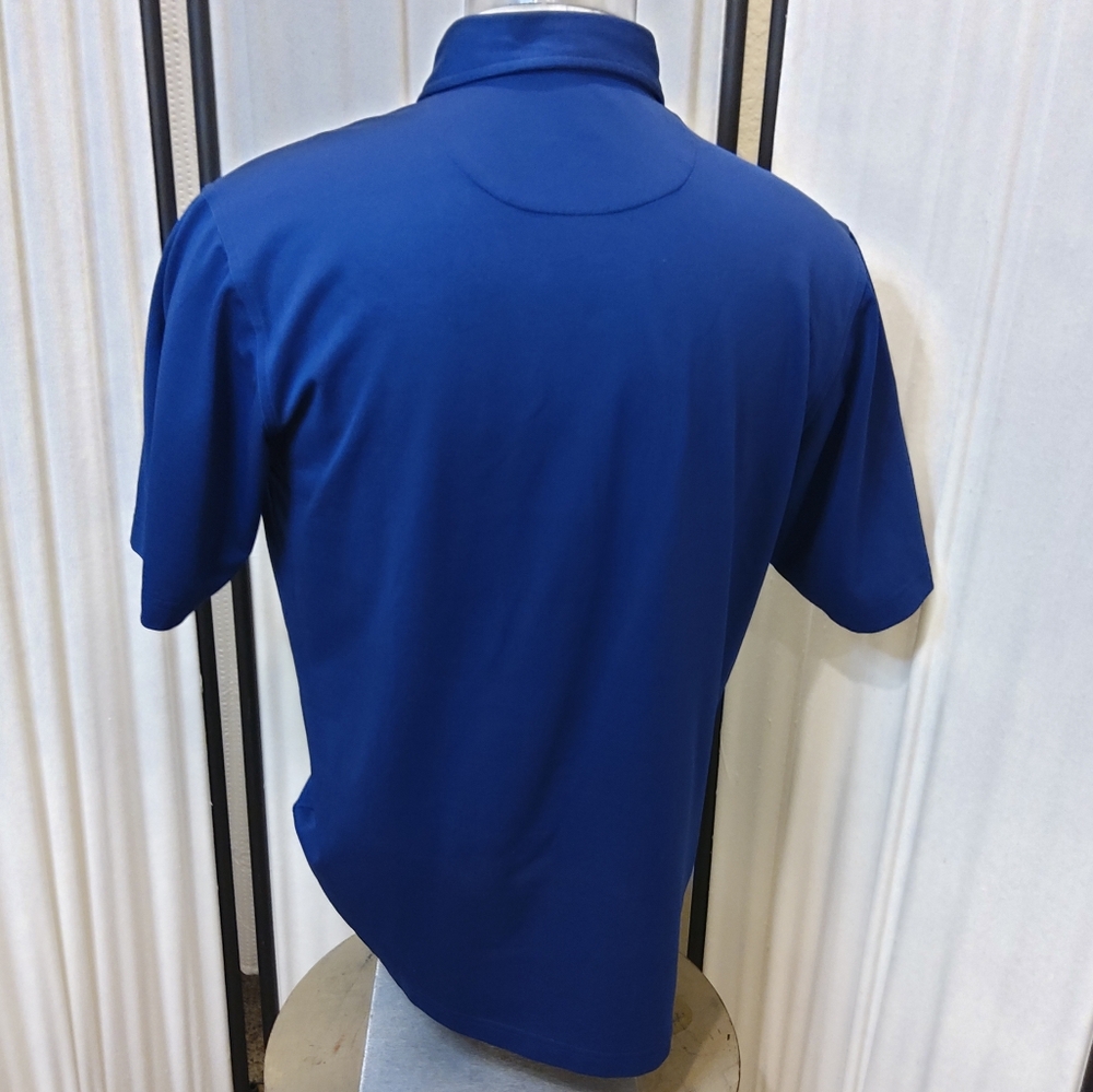 Donald Ross Golf Shirt, Blue/Pink,‎ Men's M - Picture 2 of 7